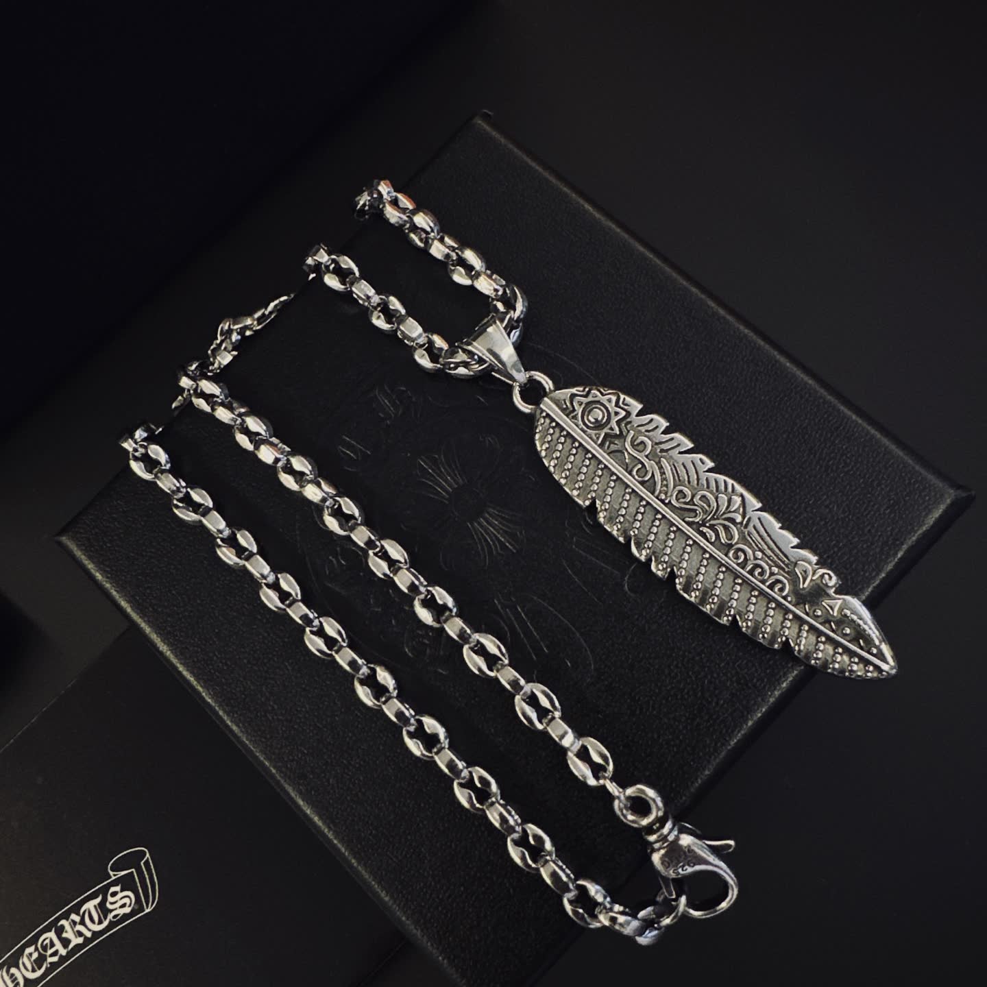 Chrome Hearts Feather Pendant Necklace